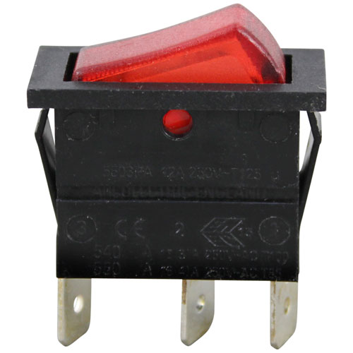 APW 2E-1305610 Lighted Red Rocker Switch On/off 250VAC