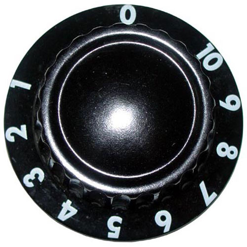 APW 56528  Black Thermostat Gas Valve  Knob,  2" DIA