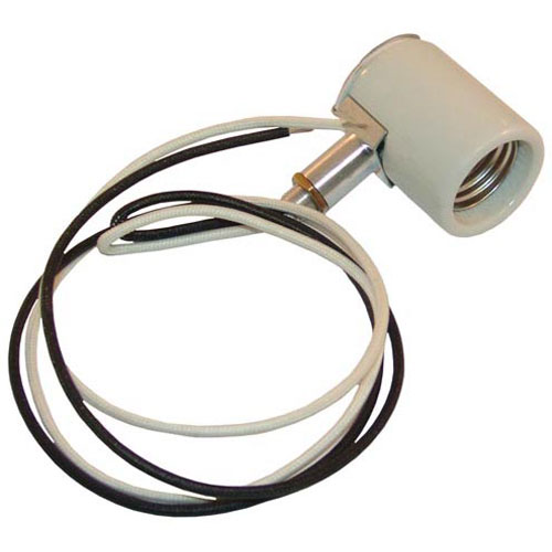 Hatco HT02.30.044.00 Ceramic Single Lamp Holder W/ 28" Wire Leads