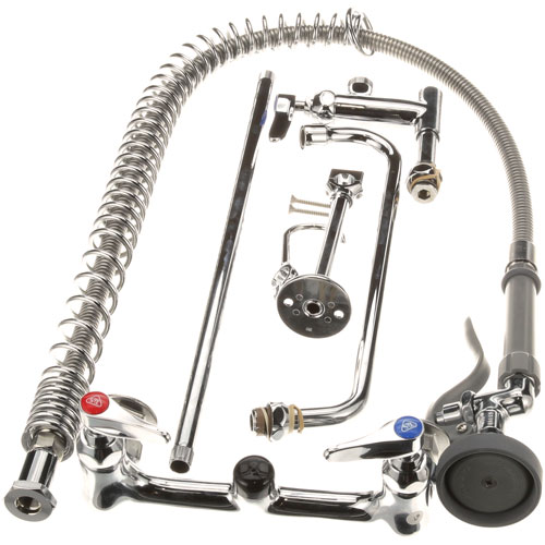 T&S Brass TSB0133ADF12B Wall mount pre-rinse assembly with 8" centers