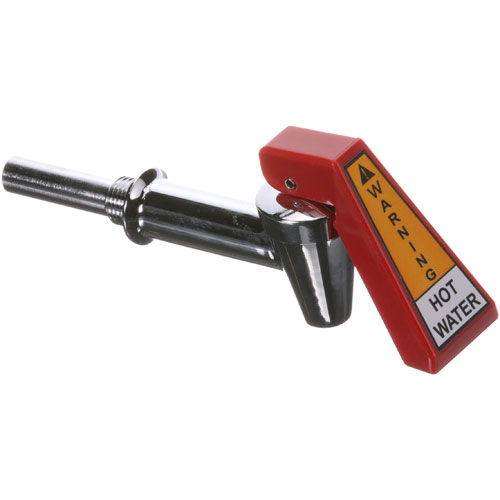 Bunn BU29075-0000 Hot Water Faucet W/ Hose Fitting &  Red Handle