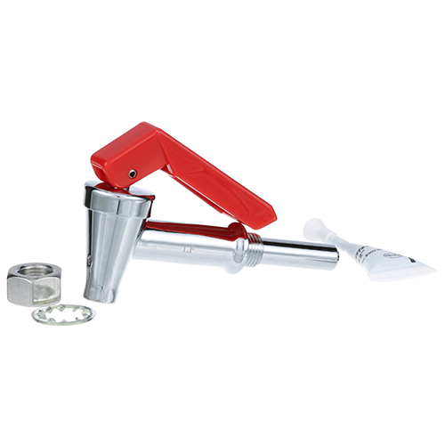 Bunn 02596-1005 Hot Water Faucet W/ Hose Fitting &  Red Handle