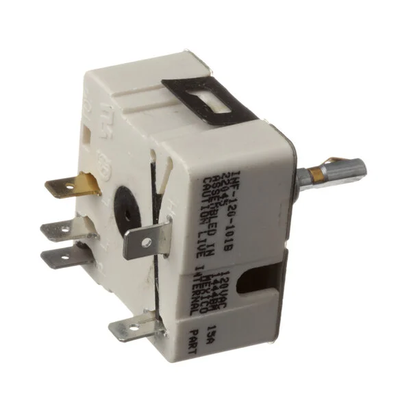 Henny Penny 22045 120V Infinite Switch with Horizontal Palnut Mount, 5 AMP, 3/16"