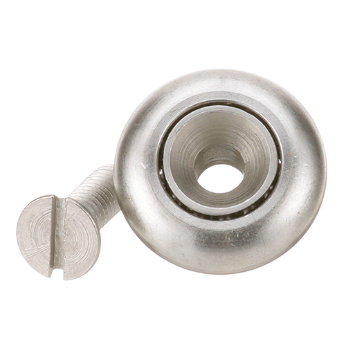 Component Hardware Group S52-X001 S/S  Drawer Slide Bearing Roller W/ Screw and Stud, 1-3/32" x 3/8" x 1/4"-20
