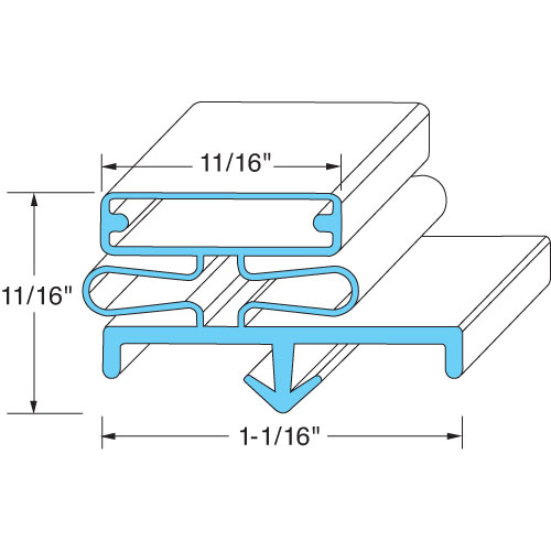 Door Gasket23 1/2" X 26 1/2" For Glastender - Part# Gla06001307