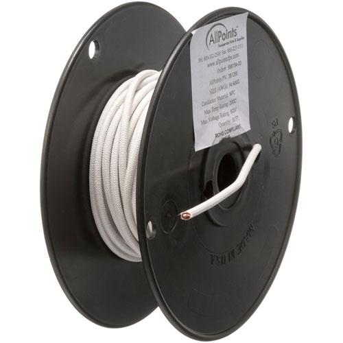 Allpoints 381265 14G High-Temp Wire, 50ft, 600V, 482&deg;F