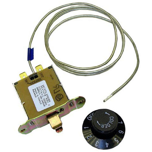 Hobart 267275 Cooler Control W/Slot Stem & Knob 10&deg;F-40&deg;F 36" CAP