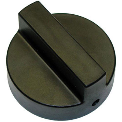 Hobart 120560-2 Black Pastic Knob 2" DIA, Mount .24", Flat Right or Left With Screw Set