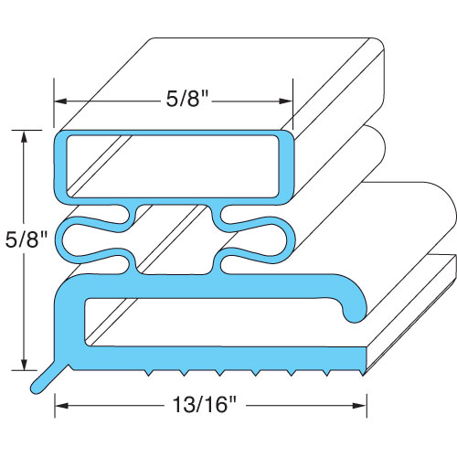 Traulsen SVC-43493-00 Door Gasket 23-3/8" X 29-3/8"