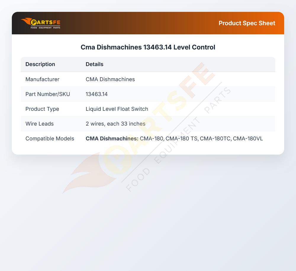 Cma Dishmachines 13463.14 Level Control