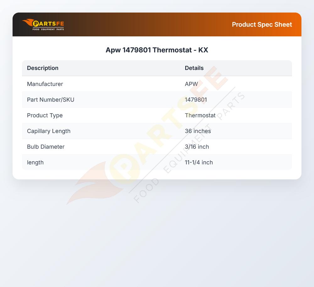 APW 1479801 Thermostat KX