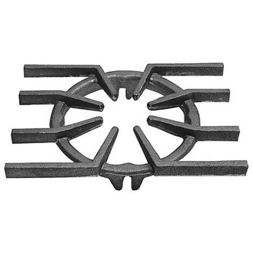 Jade Range 1012000000 Cast Iron Spider Grate 8-1/8" DIA, 9-7/8" X 8-1/4" SQ, 4 Notches, 8 Legs, 12-7/8" Corner to Corner