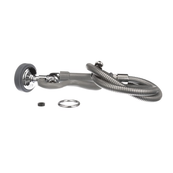 T&S Brass B-0950 Flex Hose/Angled Spray Assembly SS 44"