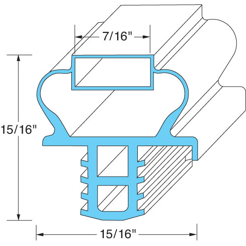 Delfield 17-342 Door Gasket 10 7/8" X 21 7/8"