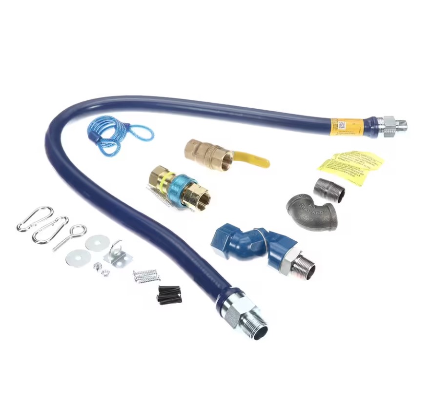 Dormont CAN1675KITS48 Gas Hose Blue Snap-Fast Swivel Max 3/4" X 48"