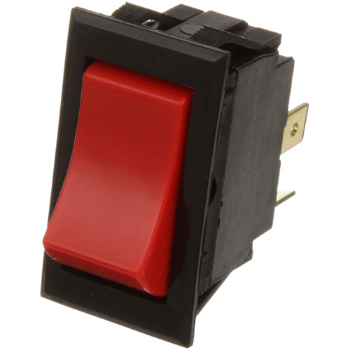Intermetro RPC13-127 Rocker Switch SPST Red 7/8" X 1-1/2" On/Off