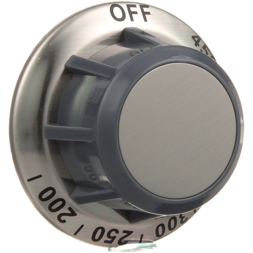 Star Mfg 2R30259 Flat Down Thermostat Knob 2-3/8" DIA, OFF-450-200F, Mount .187"
