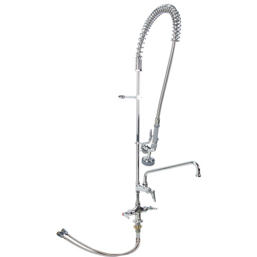T&S Brass B-0113-ADF12-B Pre Rinse Deck Mount W/Add-On Faucet