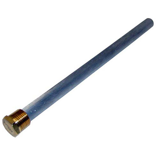 Market Forge 08-0049 10 5/8" Zinc Anode Rod with 1/2" MPT Brass Plug and 1/8" FPT