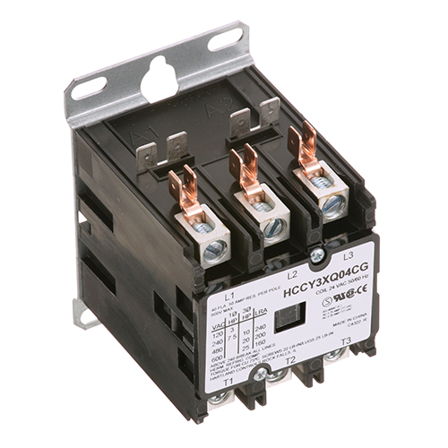 Hatco 02.01.167 3 Pole Contactor, 24 Volt, 40 Amp Inductive/50 Amp Resistive