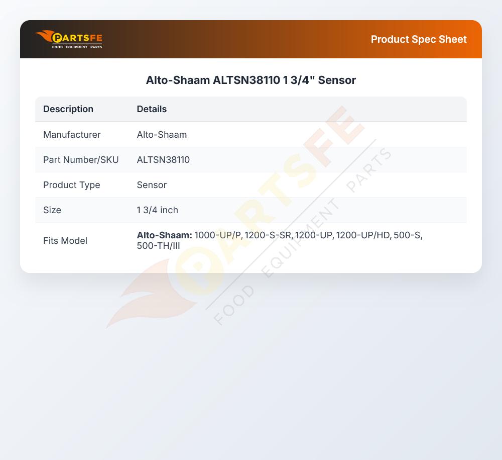 Alto-Shaam ALTSN38110 Sensor 1-3/4"