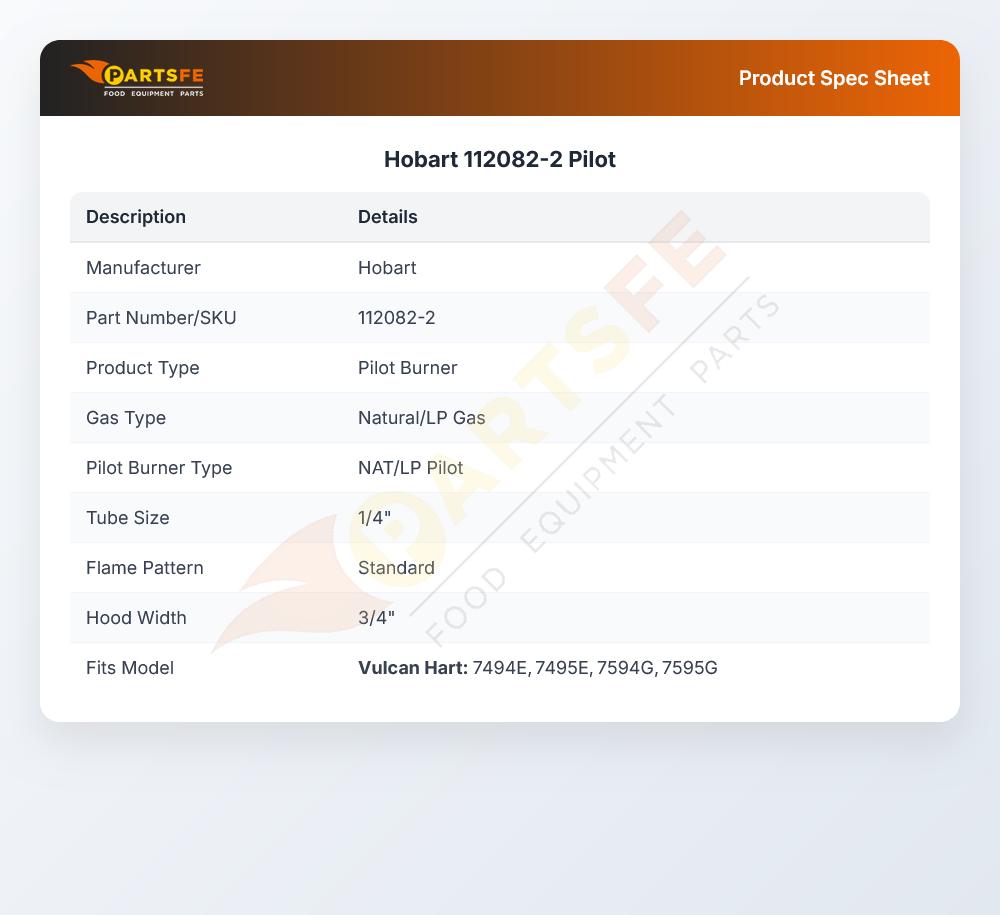 Hobart 112082-2 Pilot