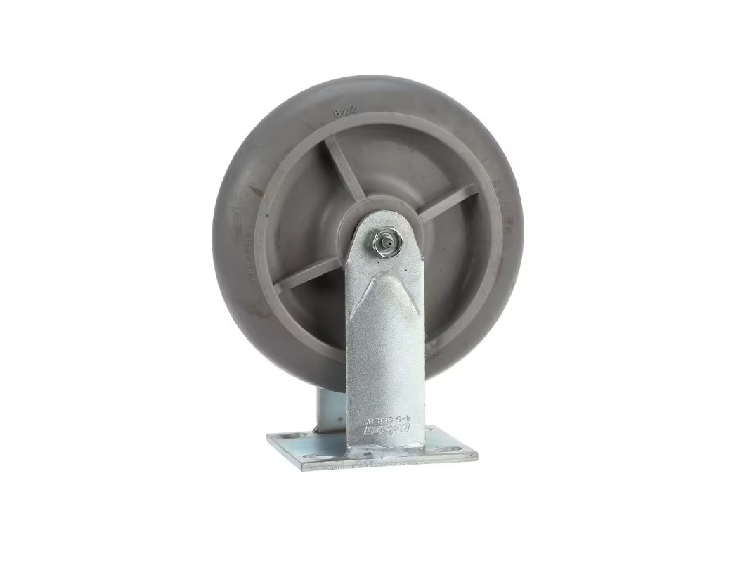 Carter Hoffmann 18301-8314 Caster 8" Grey Rigid Rubber Perfo