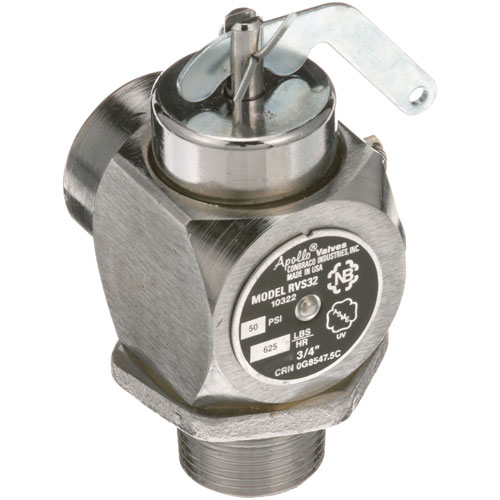 Vulcan Hart 844492 Steam Safety Valve 3/4" NPT 50 PSI