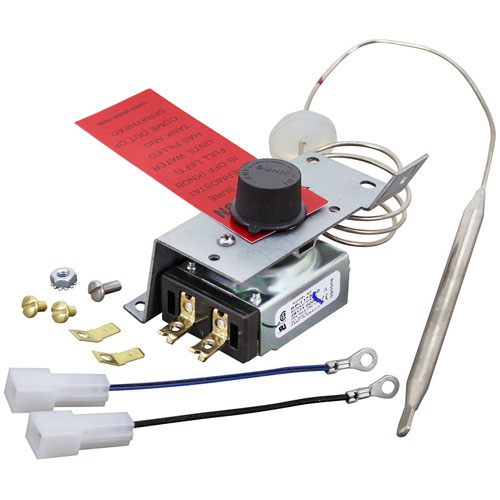Bunn BU3024-0005 KP Thermostat Temperature Controller W/ 5/16" x 4 1/2" Bulb and 30" Cap, Bracket, Wire Leads