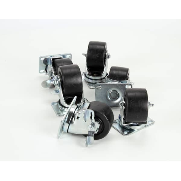 Silver King 10314-91 Caster Plate Kit 3" White 4" Thick HD