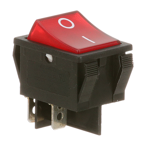 Cecilware L155C Red Lighted Rocker Switch W/ 1/4" Tab