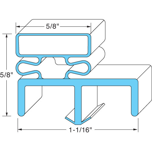 Nor-Lake 3724 Door Gasket 38 1/2" X 79"