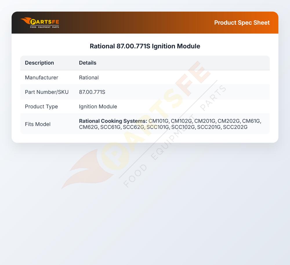 Rational 87.00.771S Ignition Module
